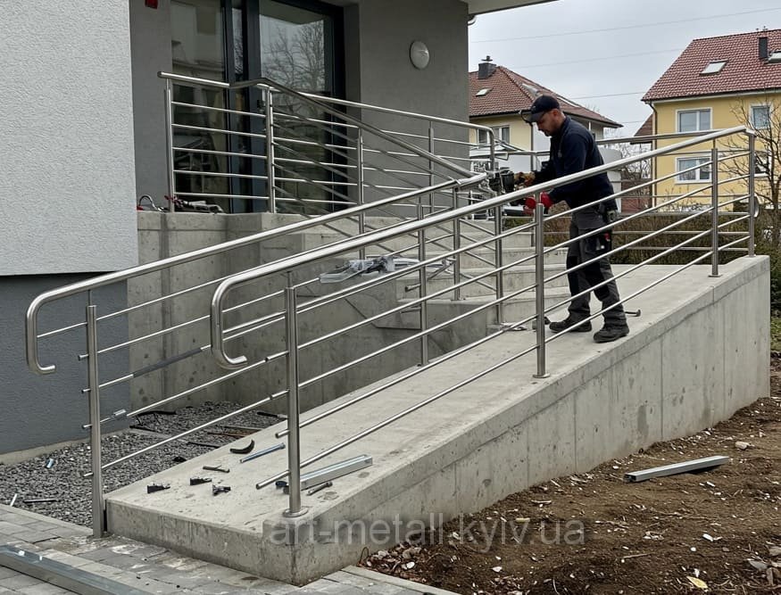 Перила з нержавійки для автосалонів на замовлення по всій Україні