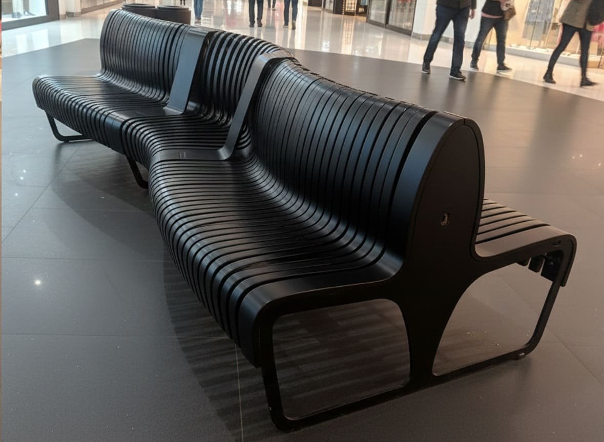 Виробництво лавок для вулиць та торгових центрів