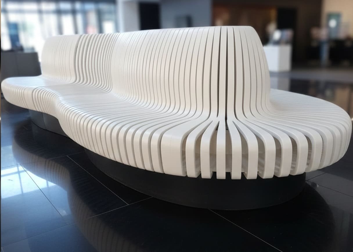 стильна біла лавка