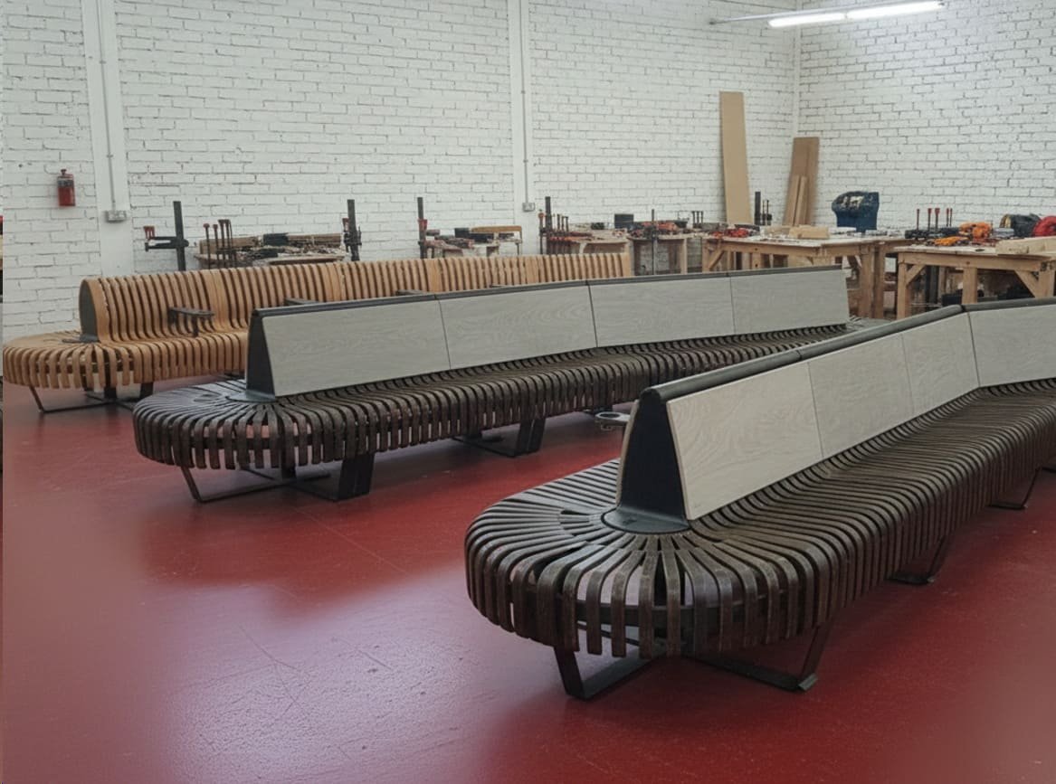 цех покраски лавок